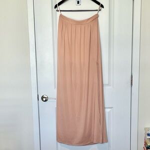Blaque Label Mauve-Taupe Satin Maxi Skirt